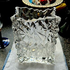 Vintage Rosenthal crystal Bag Vase